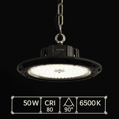 Norco High Bay Aluminum Glass Floodlight, 50W, 6500K, IP65 Protection Rating, LED Lighting, 15x24cm - Black product image 4