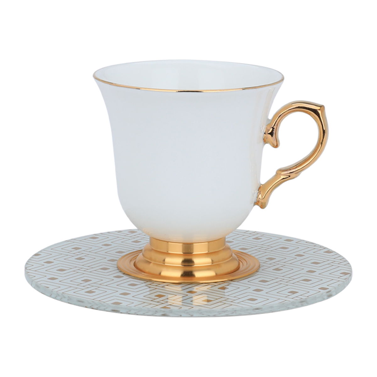 Al Saif Gallery porcelain coffee cup set, 12 pieces - white product image 2