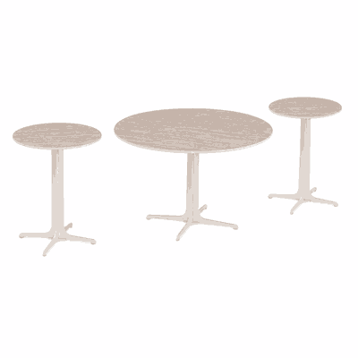 طقم طاولات سيراميك و معدن، 3 قطع - بيج product image 3