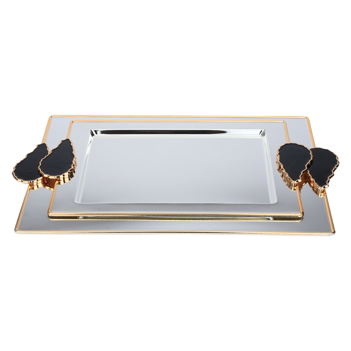 طقم طوفريات استيل السيف غاليري، 2×33×45/2×27×36 سم - فضي product image 1