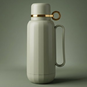 Timeless thermos, 1 liter, thermal glass inner container, plastic outer shell - olive green product image
