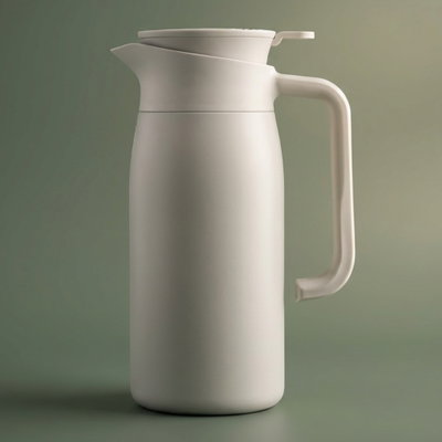 RanaAl Saif Gallery Thermos, 1.5L, Stainless Steel Inner Carrier, Stainless Steel Outer Body, Touch Screen - Light Grey product image 1