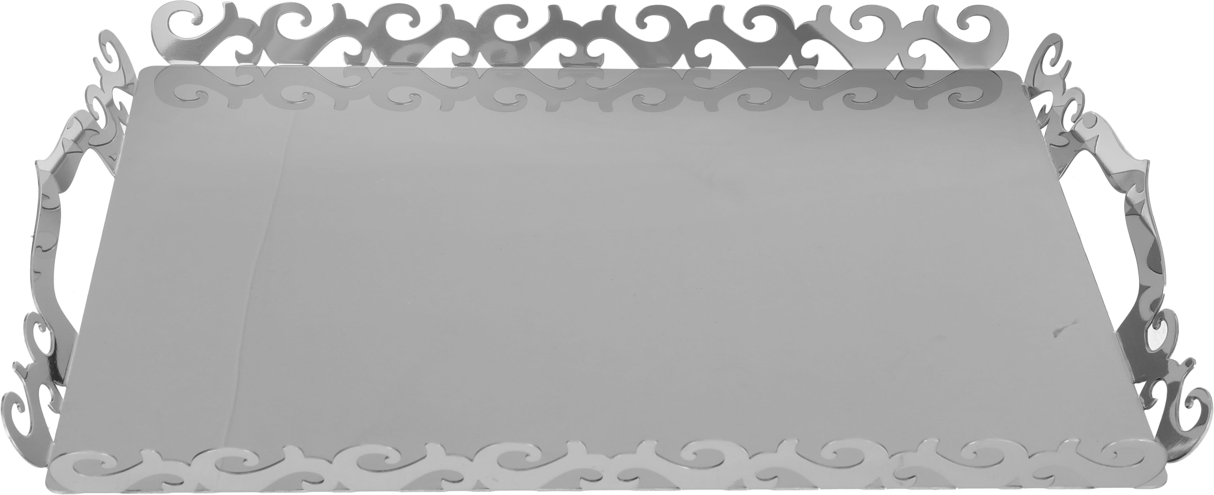 Tofaria rectangular steel hand held by Al Saif Gallery, 43 x 32 x 4 cm - silver product image