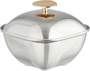 تمرية بغطاء ستانلس ستيل السيف غاليري، 10.8x10.8x8 سم، دائري - فضي ذهبي product image 2