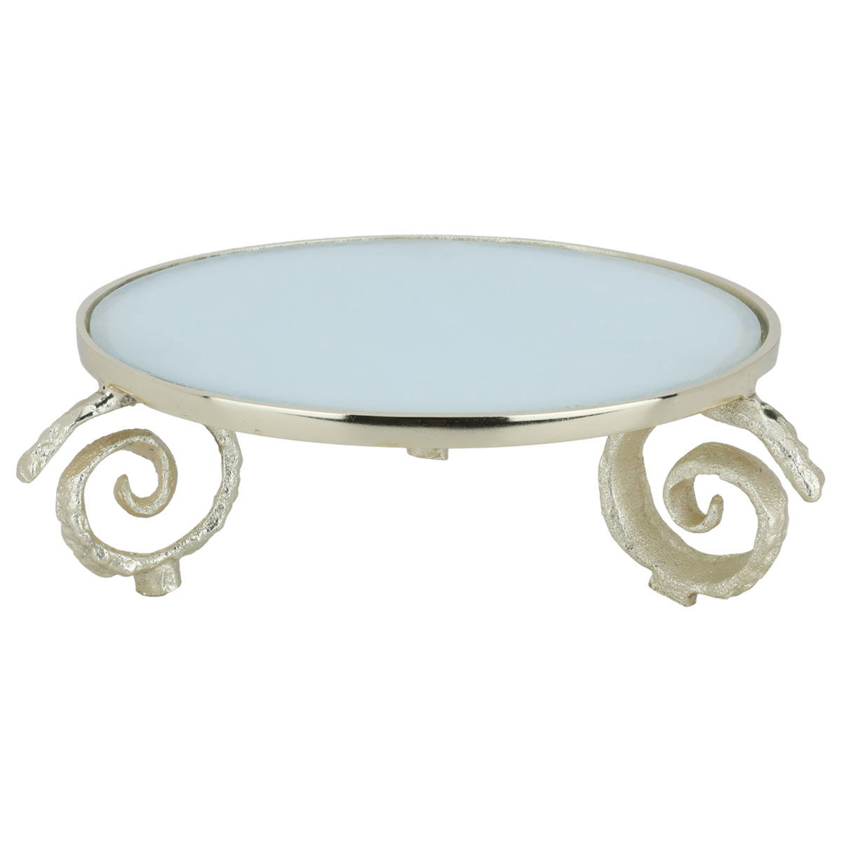 Al Saif Gallery steel sweet serving dish, 37 x 15 x 4 cm, circular, gold-white base product image