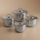 طقم قدور استيل كوركماز استرا ون، 8 قطع - فضي product image 1