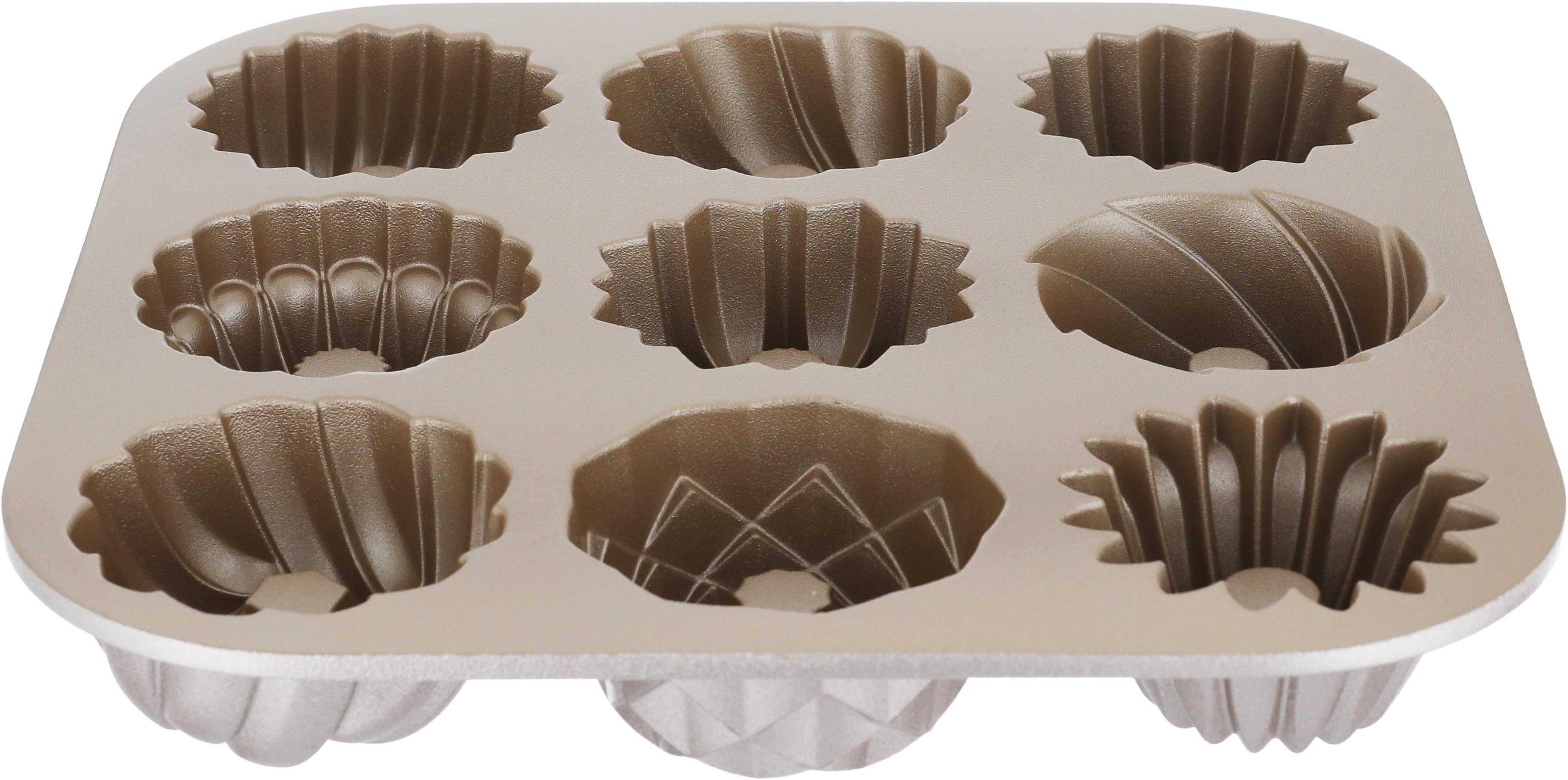قالب كيك جرانيت ماريسا لونينا، 9 خانات، 23.5x23.5x3.5 سم - ذهبي product image