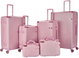 Limra ABS Luggage Set, 6 Sizes, 4 Wheels, 360 Degree Rotating, OT-3036 - Pink product image 1
