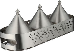 Al Saif Gallery Stainless Steel Date Set with Lid, 45x15x19 cm, 3 Pieces, Base - Matte Silver product image 2