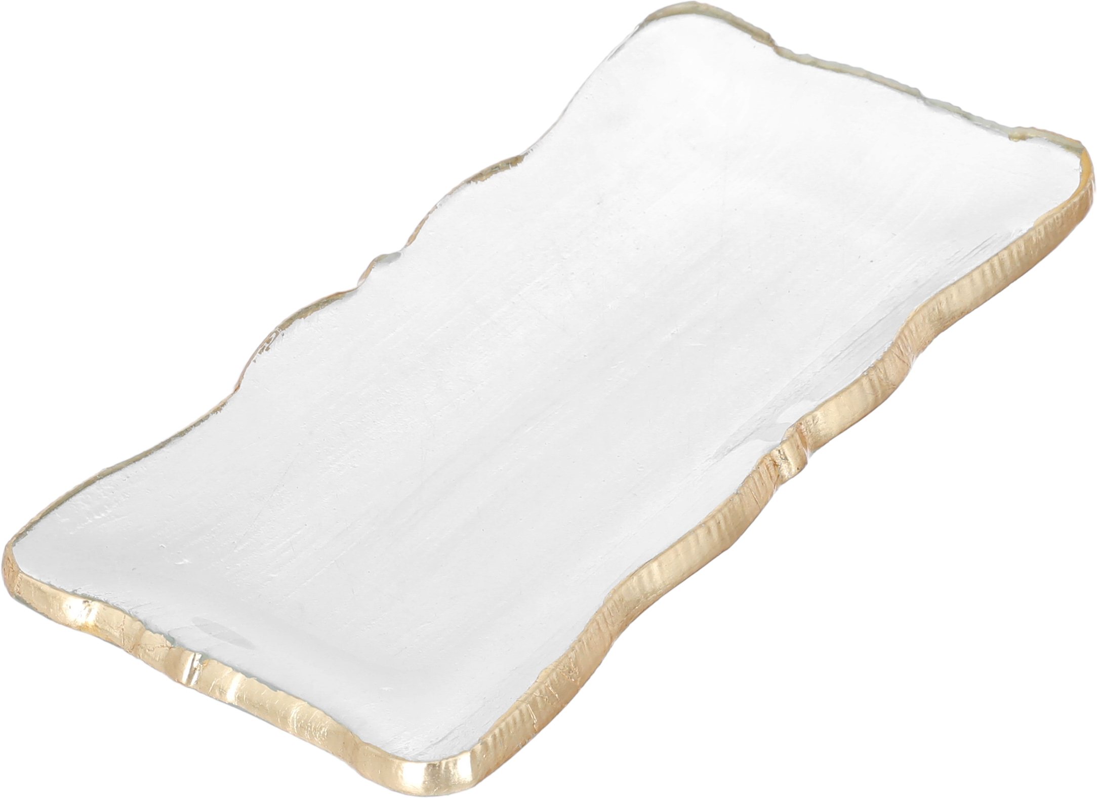 Al Saif Gallery glass sweet dish, 23 x 10 x 1.5 cm, rectangular, small - clear product image