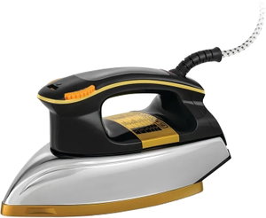 كاوية بقاعدة سيراميك بلاك آند ديكر، 1200 واط، 2.7 كجم، كوي جاف، F550-B5 - أسود ذهبي product image