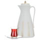 Glory Caddy Thermos, 1 liter, thermal glass inner container, plastic outer shell - white product image 1