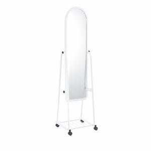 مراية ستاند زجاج، 158×48 سم، ستاند معدن - ابيض product image 2