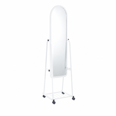 مراية ستاند زجاج، 158×48 سم، ستاند معدن - ابيض product image 2