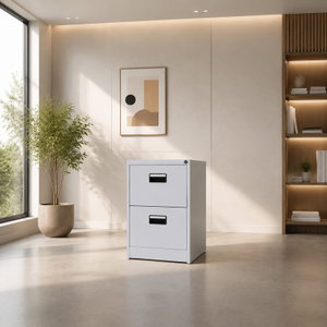 OW-023 Iron drawer organizer, 62×73×45 cm, 2 drawers, deep inside, pull-out design - Light Gray product image