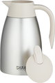 Shaha Thermos, Stainless Steel Inner Container, 1 Liter, Push-Button - Matte Silver Cream product image 4