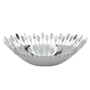 صحن تقديم استيل السيف غاليري، 27×27×8 سم - فضي product image