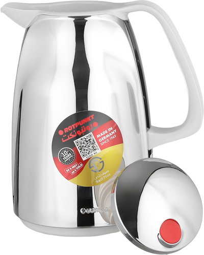 Rotpunkt 225 Thermos, 0.5 Liter, Glass Inner Container, Plastic Outer Body, Self-Service - Silver Gray product image 5