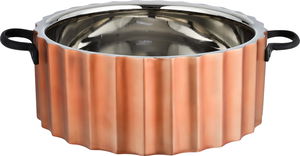 حافظة طعام هندي ستانلس ستيل السيف غاليري، 3 لتر، دائري مضلع - نحاسي أسود product image 2