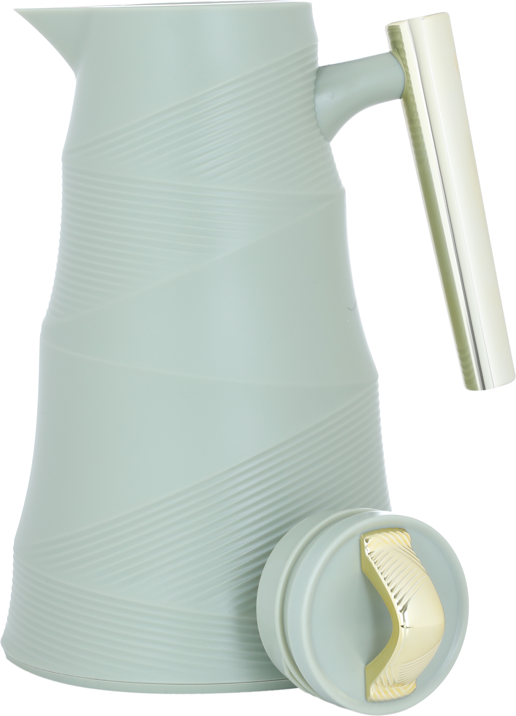 Bamboo Glory Thermos, 1 liter, glass inner container, plastic outer shell - green product image 2