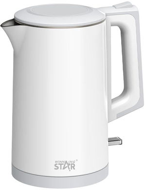 غلاية كهربائية ستانلس ستيل ويننج ستار، 1.7 لتر، 1500 واط، ST-6023 - ابيض product image