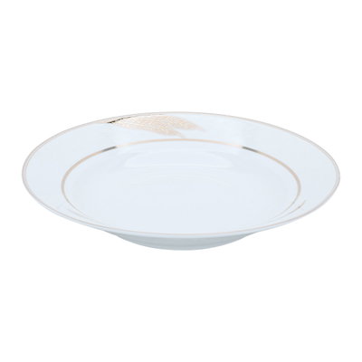 طقم سفرة بورسلان السيف غاليري، 77 قطعة، نقش سنبلة ذهبي - أبيض product image 7
