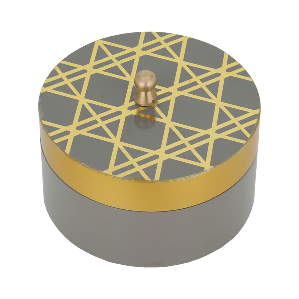 تمرية خشبي السيف غاليري، دائري، غطاء ذهبي - رمادي product image 2