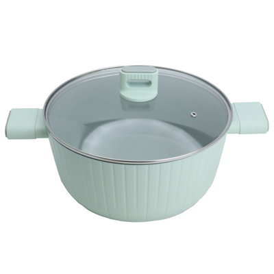 طقم قدور ألمنيوم بغطاء زجاج روبوست، 7 قطع - أخضر فاتح product image 3
