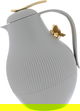 Al Saif Gallery Dora thermos, 1 liter, golden butterfly, thermal glass inner shell, plastic outer shell - gray product image 1