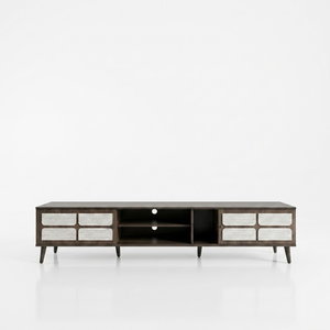 وحدة تلفاز مودرن خشب MDF، 45×200×40 سم - بني product image 2