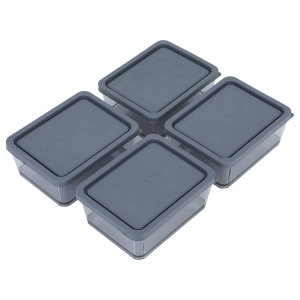 Al Saif Gallery Plastic Storage Boxes Set, 4 Pieces - Gray product image 2