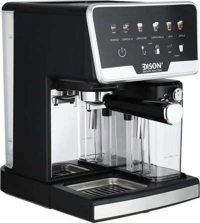 صانعة قهوة موكا برو إديسون، 1280-1530 واط، 1.7 لتر، تحكم باللمس، ست برامج، قوة تبخير الحليب 15 بار، CMP1006-Gs - أسود فضي product image 2