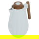 ترمس ليار السيف غاليري، 1 لتر، يد خشبي، ضغاط، حافظة داخلية زجاج حراري - رمادي فاتح product image 2
