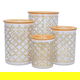 طقم علب بلاستيك السيف غاليري، منقوش ذهبي، 4 قطع - شفاف product image 1