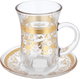 طقم تقديم شاي وقهوة زجاج ماكس جلاس، 24 قطعة، منقوش ذهبي - شفاف product image 3