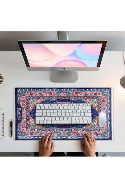 طقم ماوس باد وكيبورد على شكل سجاد مطاط سجادتي، 3 قطع، تصميم سجاد شرقي - متعدد الالوان product image 3