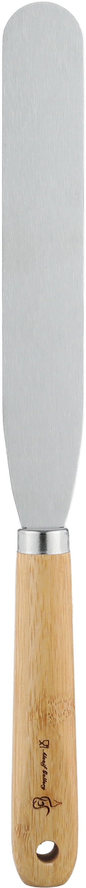 مكشطة كريمة ستانلس ستيل خشب السيف غاليري، يد خشبي، 34x3 سم - فضي خشبي فاتح product image 3