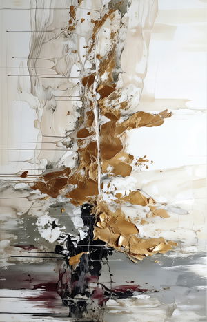 لوحة جدارية كانفس طباعة، 200×100 سم، اطار ذهبي - متعدد الالوان product image 2