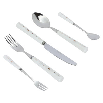 طقم سفرة بورسلان منقوش ذهبي السيف غاليري، 81 قطعة - أبيض product image 9
