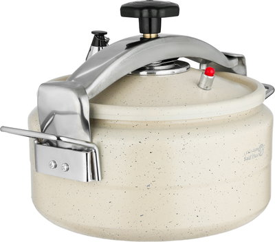 Al Saif Plus Granite Pressure Cooker, 7.5 Liters, Stainless Steel Handle - Beige product image 4
