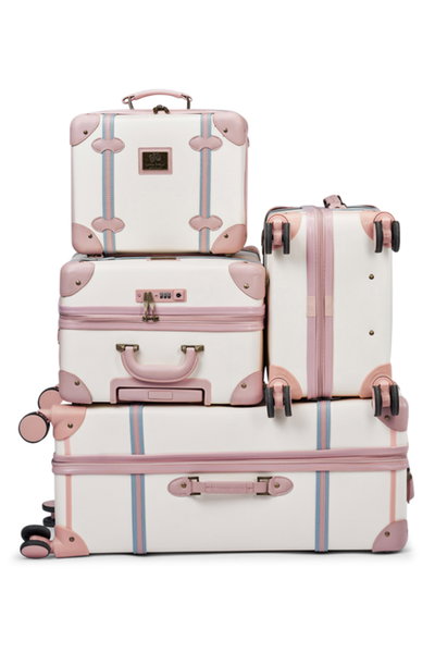 Limra LMA-60210 Artificial Leather Luggage Set, 4 Sizes, 4 Wheels, 360 Degree Rotating - Beige Pink product image 2