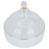 Al Saif Gallery Porcelain Sweet Dish, 18X18X14 Cm, With Acrylic Cover - White product image 1