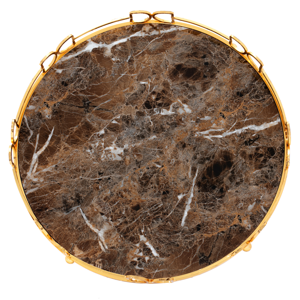 طوفرية الومونيوم السيف غاليري، 40x40x5 سم - بني ذهبي product image