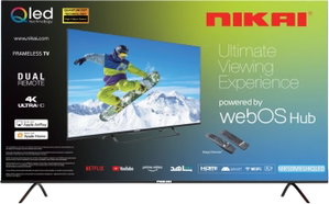 تلفزيون سمارت بدون ايطار نيكاي، 50 بوصة، 4K UHD، شاشة QLED، نظام ويب او اس، ريموت كنترول، NIK50MEU4QLED6 - أسود product image
