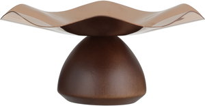 ستاتد تقديم ستانلس ستيل خشب السيف غاليري، قاعدة خشبي، 17x17x8 سم - نحاسي product image 2