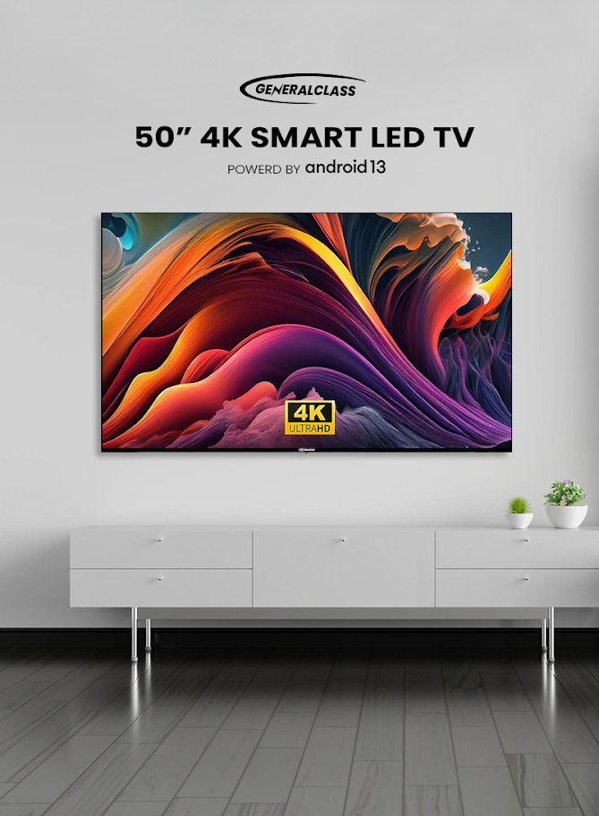 General Class Smart TV, 50 inches, 4K, LED, Android 13, 50US8000 - Black product image 2