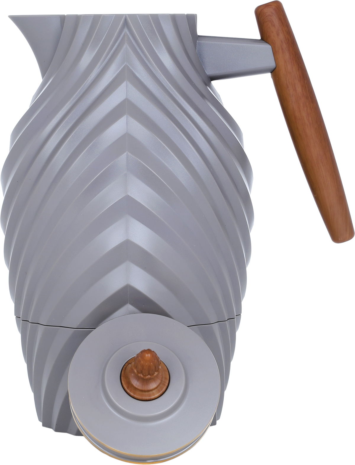 Everest Noora Thermos, 1 liter, wooden handle, thermal glass inner shell, plastic outer shell - Cappuccino product image 2