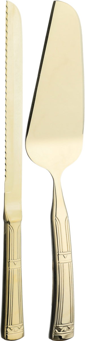 طقم ملاعق تقديم كيك استيل السيف غاليري، 2 قطعة - ذهبي product image