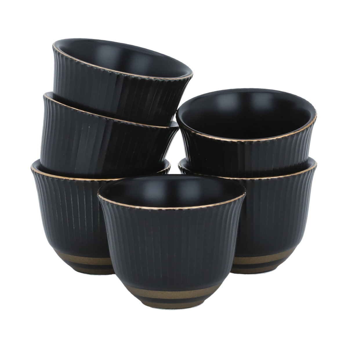 Al Saif Gallery Arabic coffee cups set, porcelain, 12 pieces - black product image