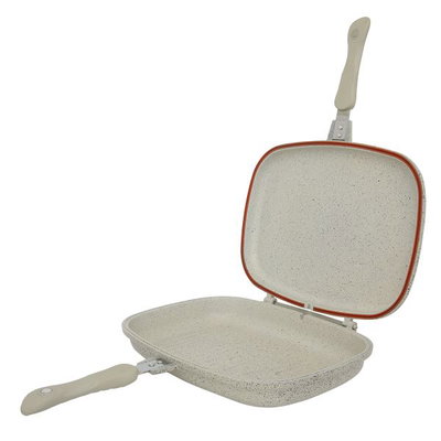 مقلاة أستيل روكي، 34 سم، بوجهين - رمادي product image 5